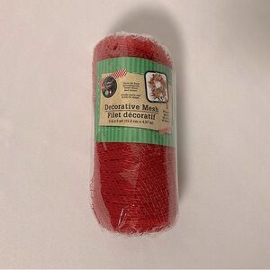 Crafter’s Square Red Shiny Decorative Mesh 6” x 180”